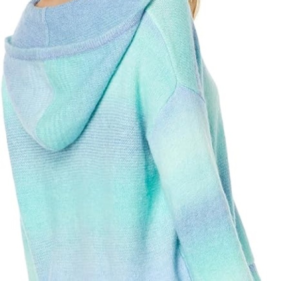 Lilly Pulitzer Wool Blend Hooded Sweater Size M, Gradient Blue and Purple Color - Picture 3 of 8